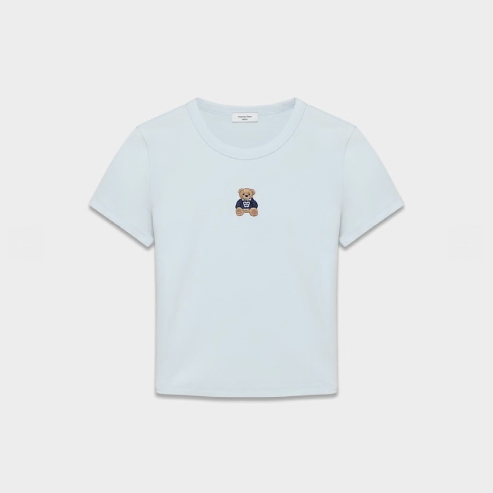 Sunday Best Light Blue Tee with Bear Motif